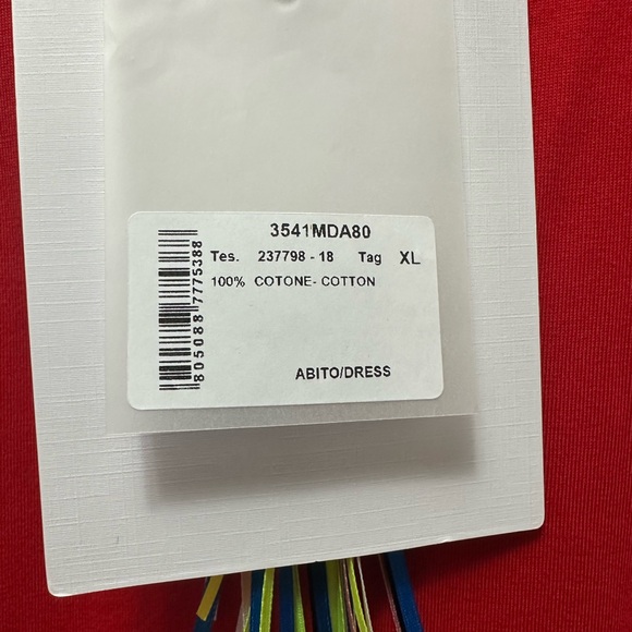 MSGM XL RED SHIRT DRESS WITH SPLIT - Picture 4 of 4